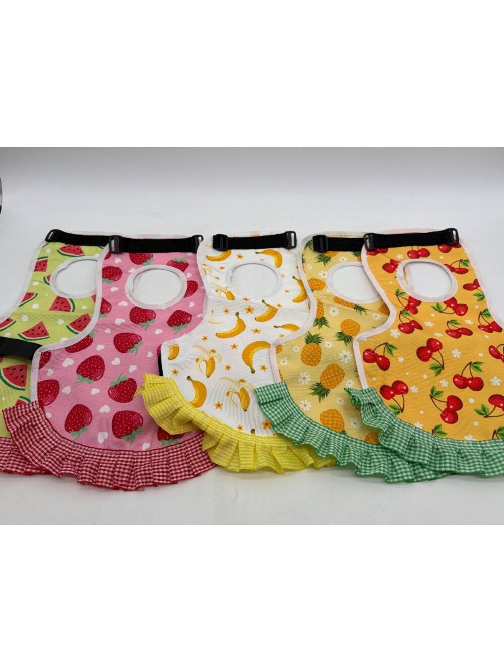 Chicken Saddle With Adjustable Straps & Ruffled Edge Lightweight Fabric 5 Patter